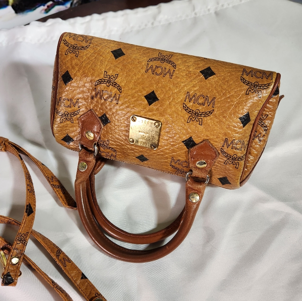 *SOLD* MCM Mini Visetos Boston Bag - Picture 10 of 12
